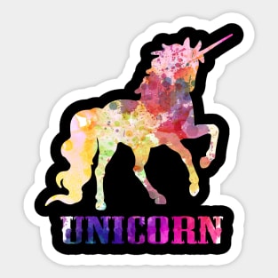 Unicorn Watercolor Sticker